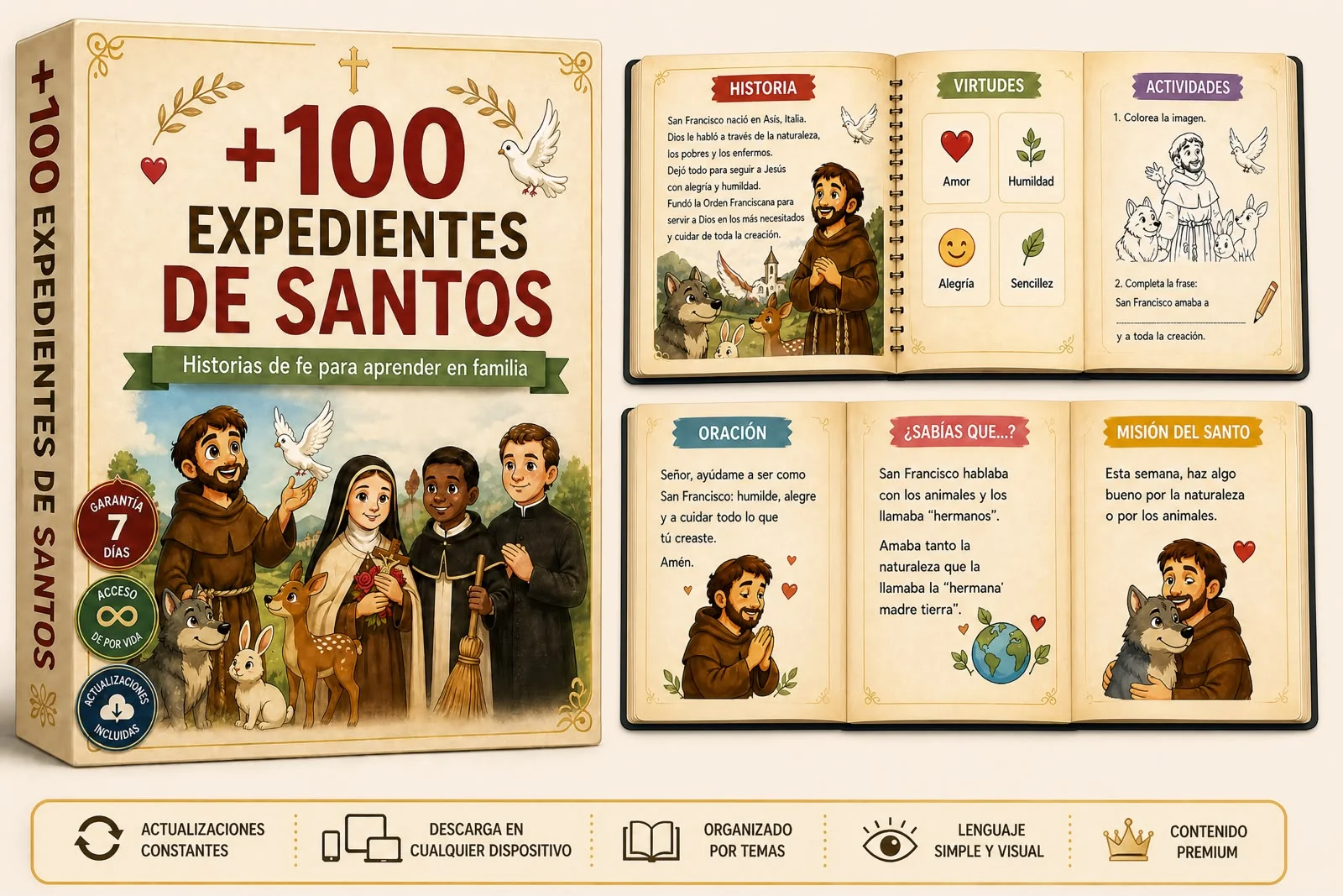 Todo lo que incluye: los 100 expedientes, los 5 módulos y los 3 bonos